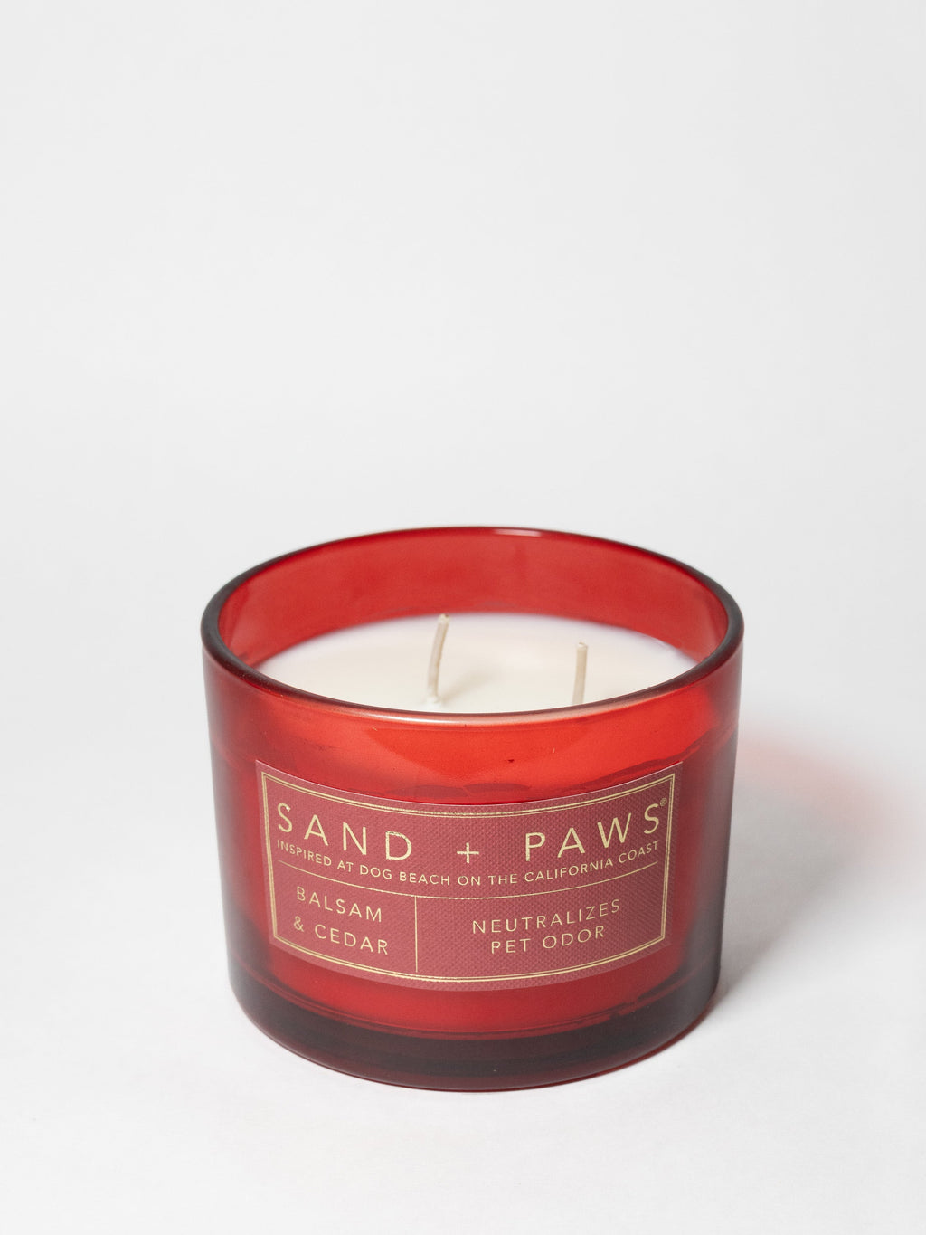 Sand + Paws Balsam & Cedar 12 oz scented candle